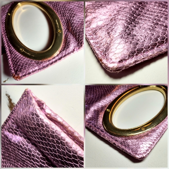 Minimal Statement Wristlet with Metal Handle - Picture 14 of 16